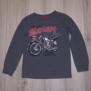 Thermal Gray Motorcycle Long Sleeve T-shirt - Size 4T - Pre-owned/Like New